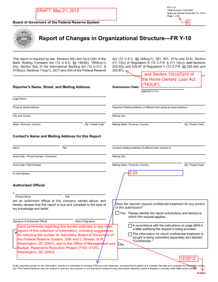 8718424-report-of-changes-in-organizational-structure-federalreserve
