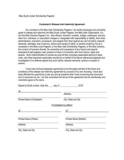 24 Indemnity Contract Free To Edit Download And Print Cocodoc 6845