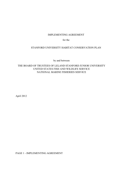 88107721-implementing-agreement-for-the-stanford-university-us-fish-and-fws