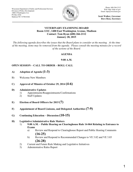 88355561-gov-wisconsin-department-of-safety-and-professional-services-division-of-policy-development-1400-e-washington-ave-po-box-8366-madison-wi-537088366-scott-walker-governor-dave-ross-secretary-veterinary-examining-board-room-121c-1400-eas