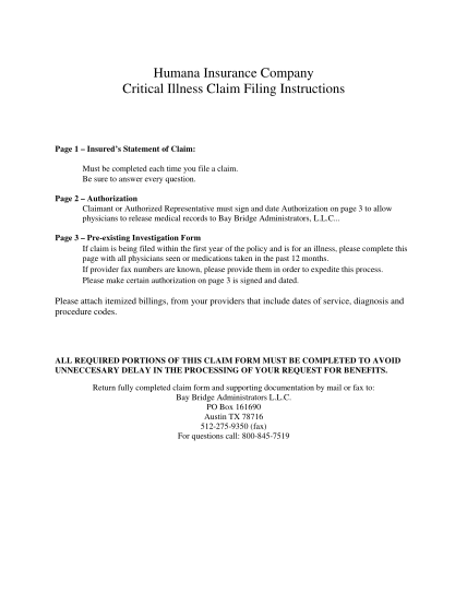 8842340-critical-illness-claim-form-humana-bay-bridge-administrators