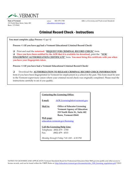 88577196-initial-application-criminal-record-check-forms-and-instructions-education-vermont