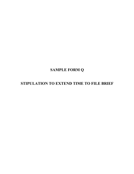 88698057-sample-form-q-stipulation-for-extension-of-time-to-courts-ca