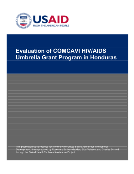 8886890-evaluation-of-comcavi-hivaids-umbrella-grant-program-in-honduras