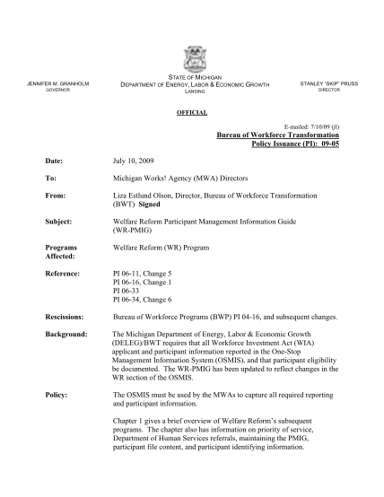 88904387-09-05-welfare-reform-participant-management-state-of-michigan-michigan