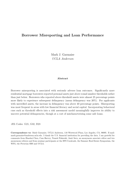 8921262-borrower-misreporting-and-loan-performance-personal-home-personal-anderson-ucla