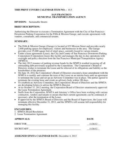 8923785-item-105-fifth-and-mission-garage-termination-agreement