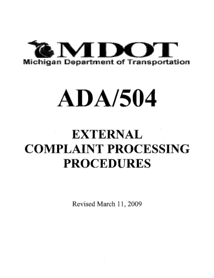 89702577-ada-501-external-complaint-processing-procedures-ada-501-external-complaint-processing-procedures-michigan