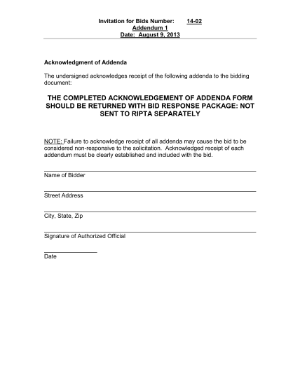 89742668-invitation-for-bids-number-addendum-1-date-august-9-2013-14-02-acknowledgment-of-addenda-the-undersigned-acknowledges-receipt-of-the-following-addenda-to-the-bidding-document-the-completed-acknowledgement-of-addenda-form-should-be