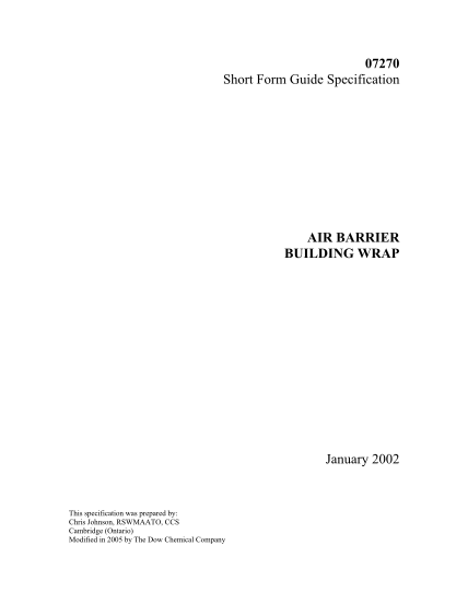 91281831-short-form-guide-specification-the-dow-chemical-company