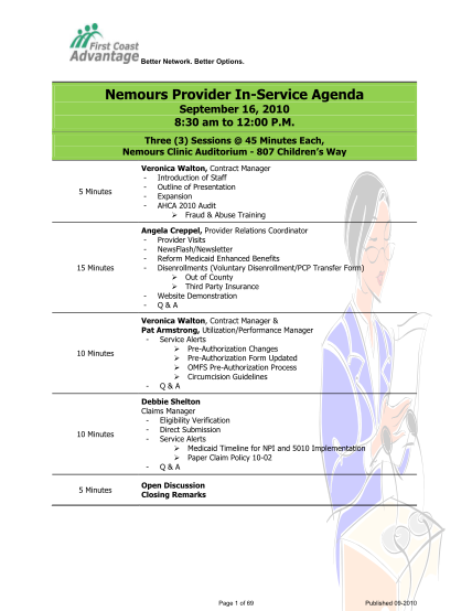 91710644-provider-in-service-agenda-first-coast-advantage-llc