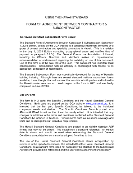 92576-fillable-gca-standard-form-of-agreement-between-contractor-and-subcontractor-gcahawaii