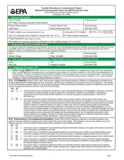 92647124-facility-alternation-or-construction-project-national-environmental-policy-act-nepa-review-form-for-rtp-main-campus-laboratory-renovations-review-form-for-facility-alteration-or-construction-projects-epa