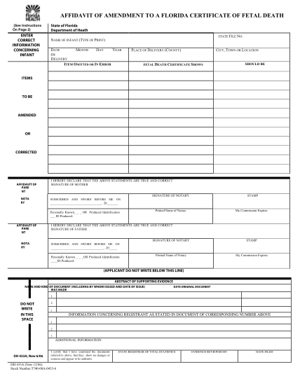 93229251-print-form-reset-form-affidavit-of-amendment-to-a-florida-certificate-of-fetal-death-see-instructions-on-page-2-enter-correct-information-concerning-infant-state-of-florida-department-of-heath-state-file-no