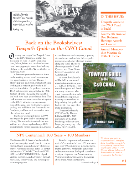 94537873-published-for-the-members-and-friends-of-the-harpers-ferry-historical-association-spring-2015-o-in-this-issue-towpath-guide-to-the-campamp