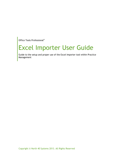 94605633-excel-importer-user-guide-guide-to-the-setup-and-proper-use-of-the-excel-importer-tool-within-practice-management