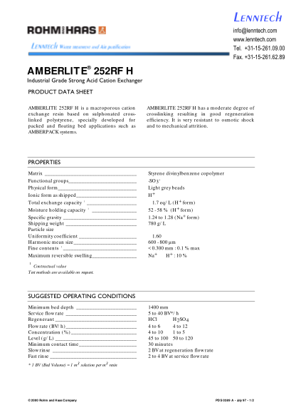 96034716-amberlite-252rfh-resin-rohm-and-haas-amberlite-252rfh-resin