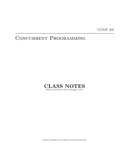 96520380-concurrent-programming-class-notes-cs-mcgill