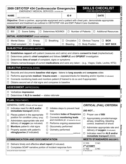 96919079-skills-checklist-emergency-medical-services-102008-mh-for-recertification-name-id-date-print-student-s-name-objective-given-a-partner-appropriate-equipment-and-a-patient-with-chest-pain-demonstrate-appropriate-assessment-and