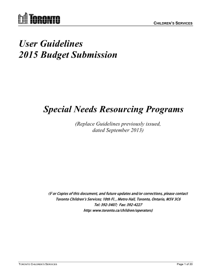 97041569-user-guidelines-2015-budget-submission-special-city-of-toronto