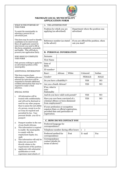 97164745-fillable-how-to-fill-nkomazi-local-municipality-application-form