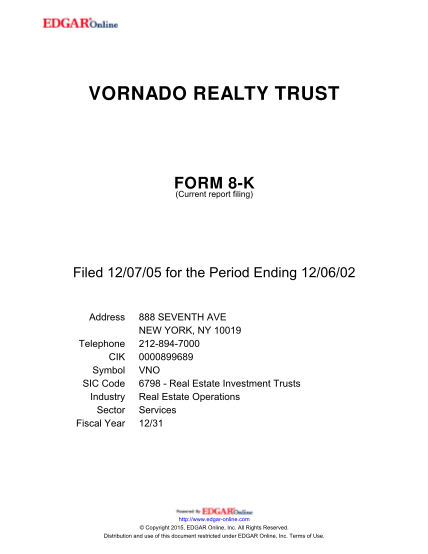 98211011-vornado-realty-trust-form-8-k-current-report-filing-filed-120705-for-the-period-ending-120602
