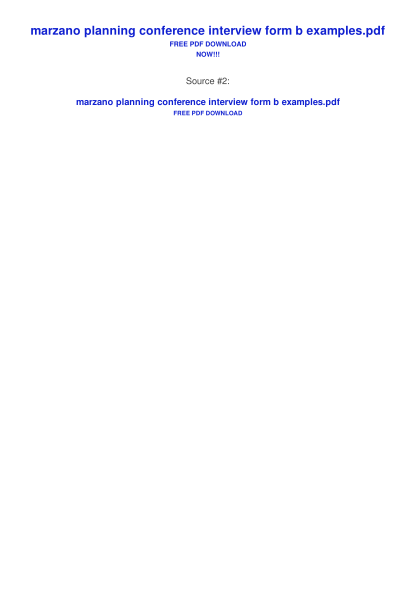 98244807-marzano-planning-conference-interview-form-b-pdf-links