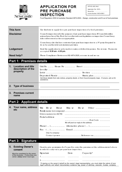 98772903-pre-purchase-inspection-application-form-newcastle-city-council-newcastle-nsw-gov