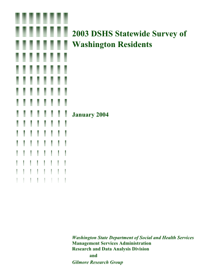 98999512-2003-dshs-statewide-survey-of-washington-residents-report-2003-dshs-statewide-survey-of-washington-residents-dshs-wa