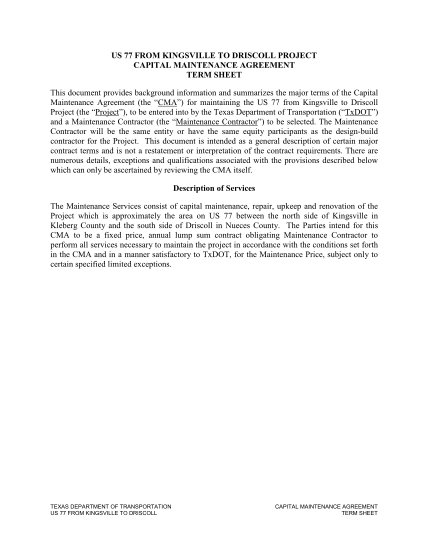 99189150-capital-maintenance-agreement-term-sheet-the-texas-ftp-txdot