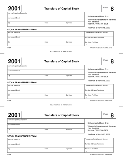 99279120-2001-form-transfers-of-capital-stock-8-name-of-reporting-corporation-mail-completed-form-8-to-number-and-street-city-state-wisconsin-department-of-revenue-p-revenue-wi