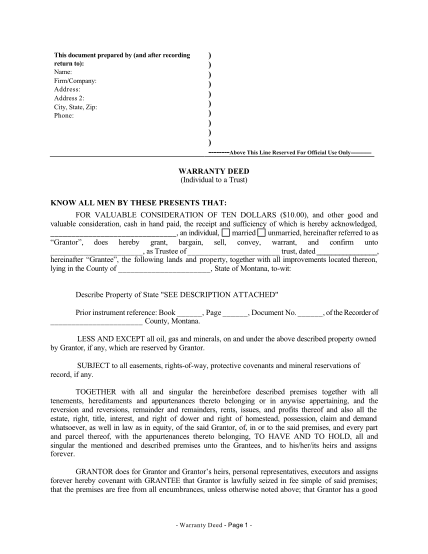 80 Warranty Deed Sample Page 6 Free To Edit Download And Print Cocodoc 9265