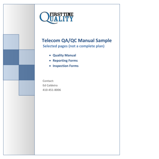 99542538-telecom-qaqc-manual-sample-quality-amp-safety-plans-first-time