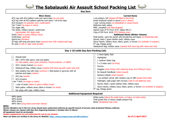 air-assault-school-packing-list