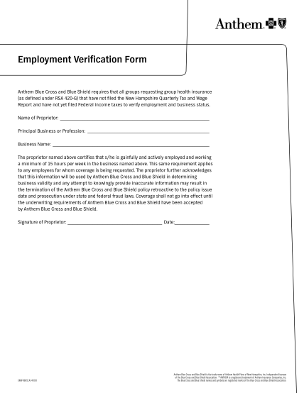 anthem-employment-verification-form