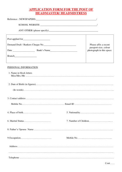 application-for-the-post-of-headmaster