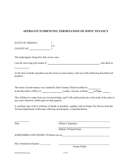 arizona-affidavit-joint-tenancy