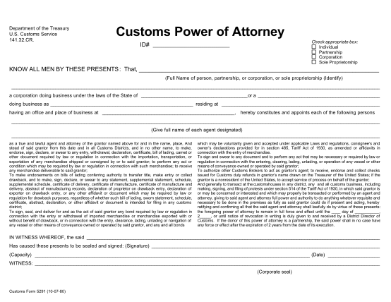 attorney-form-5291