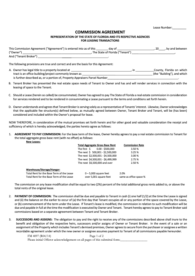 Commission Agreement Template
