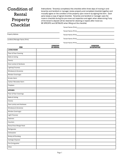 condition-of-property-checklist
