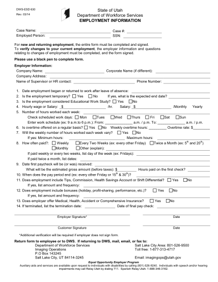18 Proof Of Employment Form Free To Edit Download Print CocoDoc
