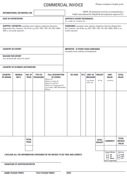 fedex-fillable-commercial-invoice-form
