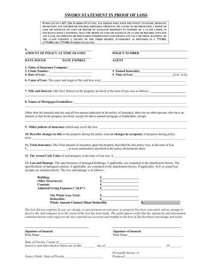 18 Sworn Statement Form Free To Edit Download Print CocoDoc