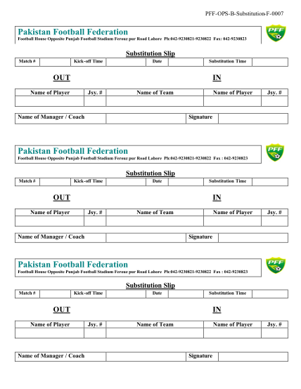 football-substitution-form