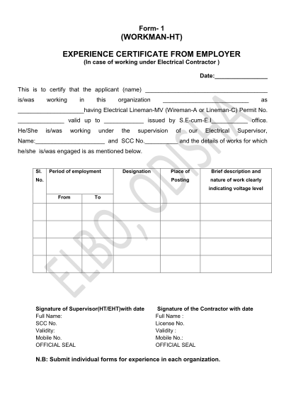 form-1-electrical-licence