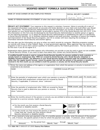 form-ssa-150