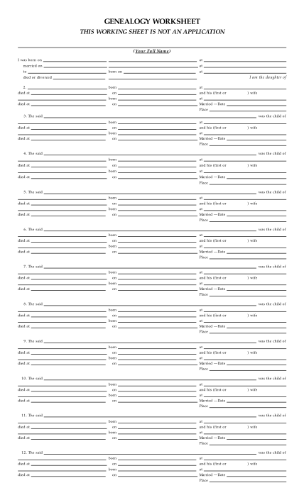 19 Genealogy Chart Template - Free to Edit, Download & Print | CocoDoc
