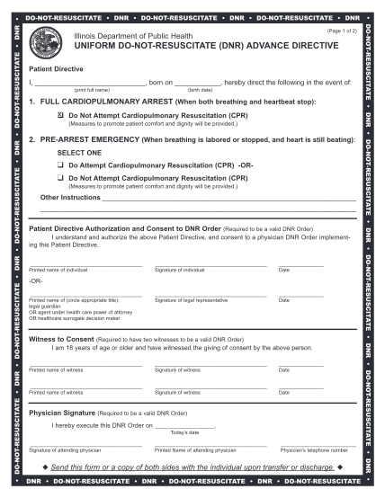 Printable Do Not Resuscitate Form South Africa Printable Forms Free