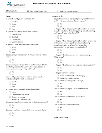 health-risk-assessment-form