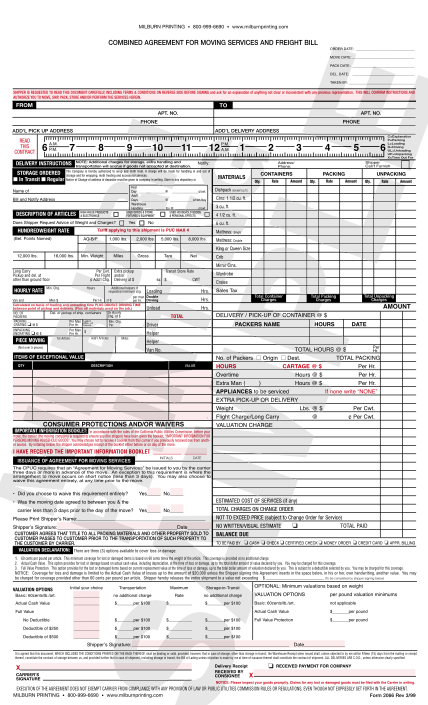 household-bill-lading-sale-form